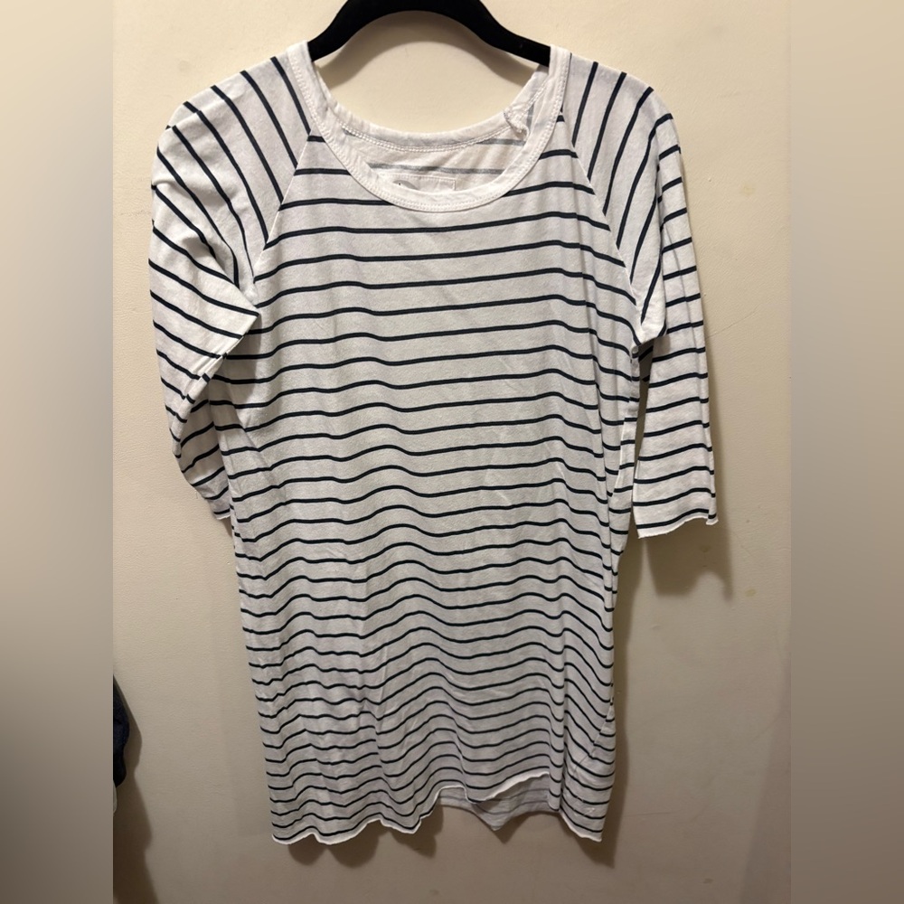 Frank & Eileen Tee Harper 3/4 sleeve striped mini‎ dress size small